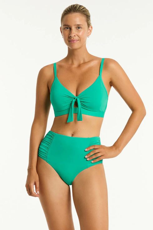 Sea Level Essentials Edit High Waist Gathered Side Pant